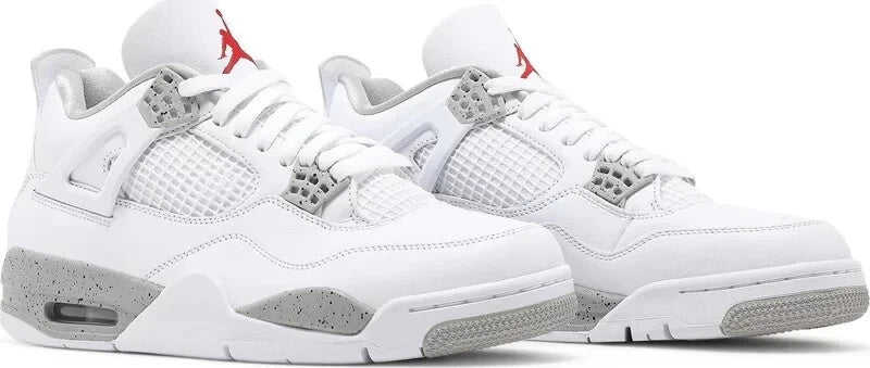 Jordan 4 CT8527-100 White Grey Red Shoes