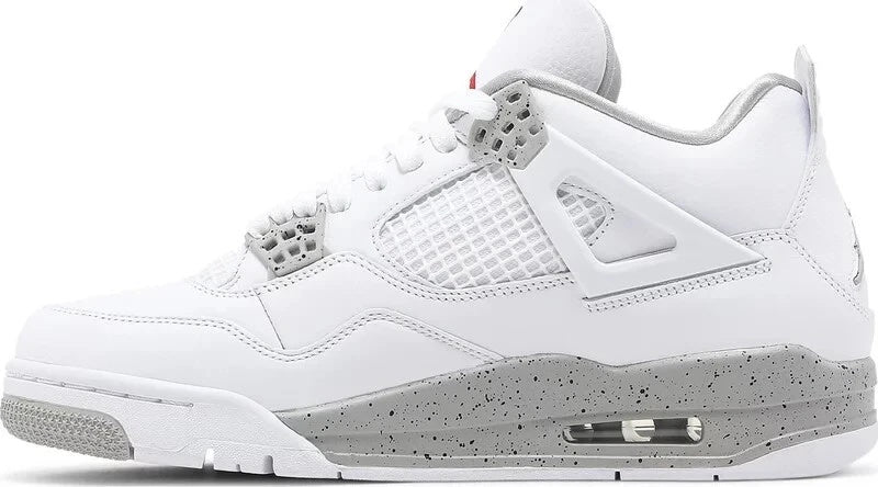 Jordan 4 CT8527-100 White Grey Red Shoes